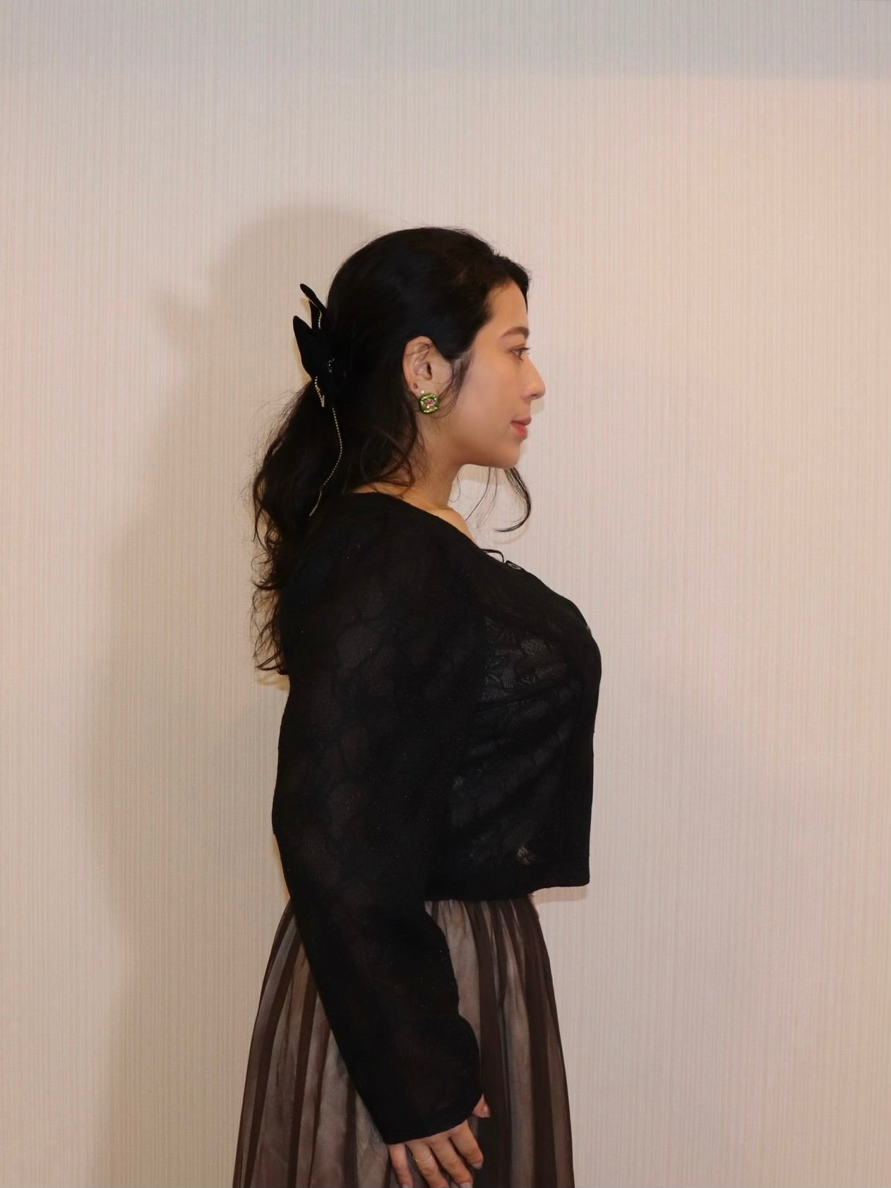 完全予約販売(3/21~3/29) 5中~5末発送予定 長袖レースブラウス 15,000円(16,500円税込み)