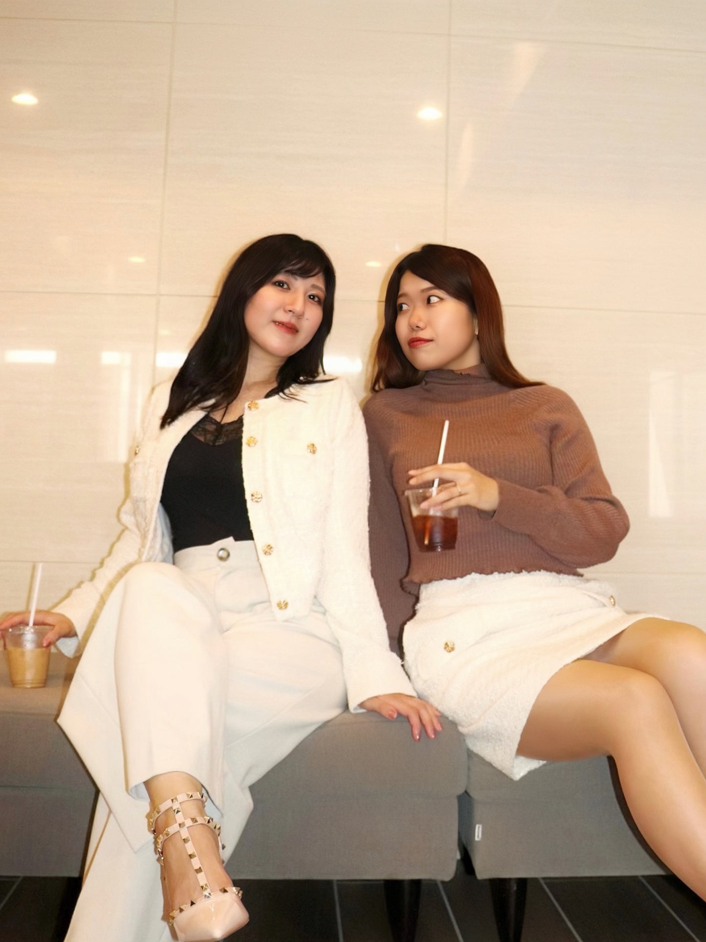 フリンジデザインツイードスカート 14,500円(15,950税込み)