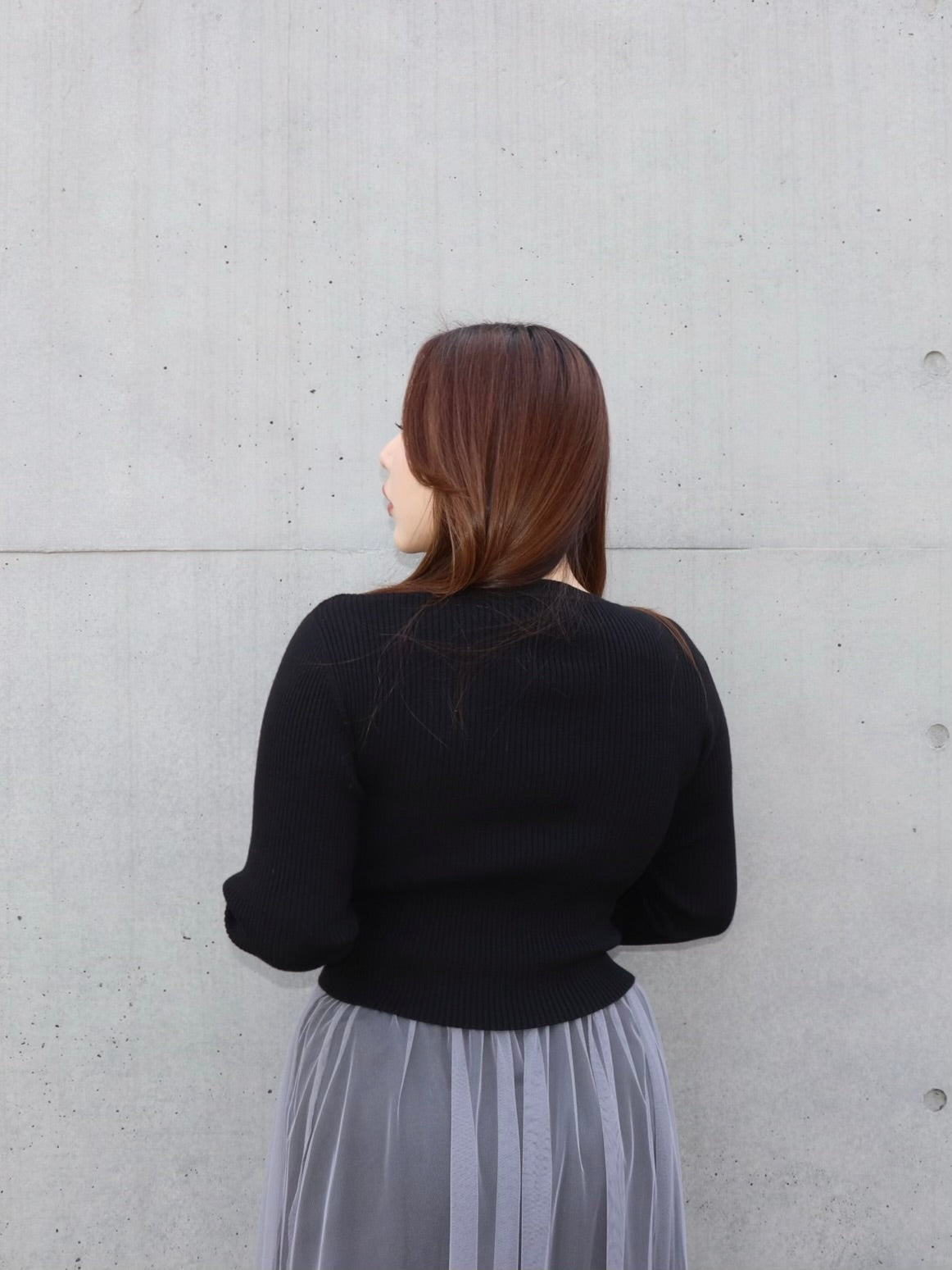 通常販売 4営業日以内に出荷 リブクルーネックニット 7,800円(8,580円税込み)