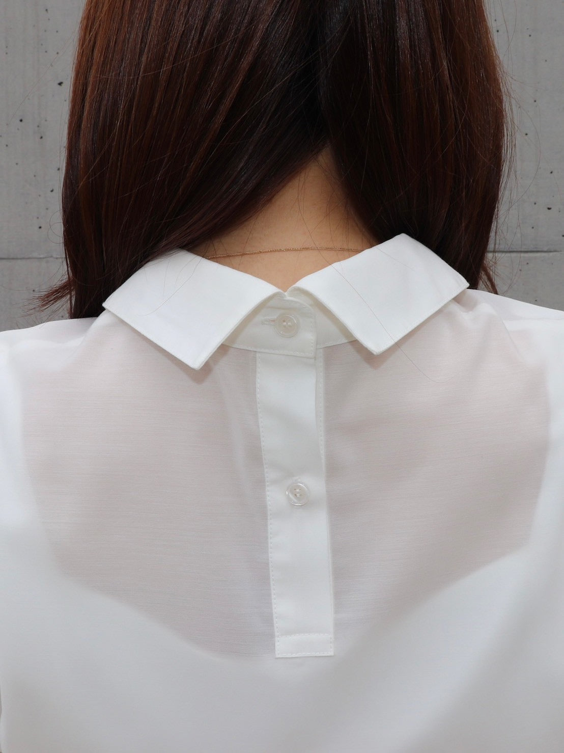 gunabonnie　リボンタイ付き抜け衿シャツ　ライトブルー 完全予約販売(4/21~4/27) 6中~6末発送予定 リボンタイ付き抜け衿