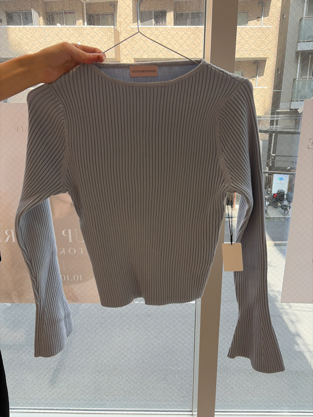 POP UPボートネックニットトップス　 8,900円税込