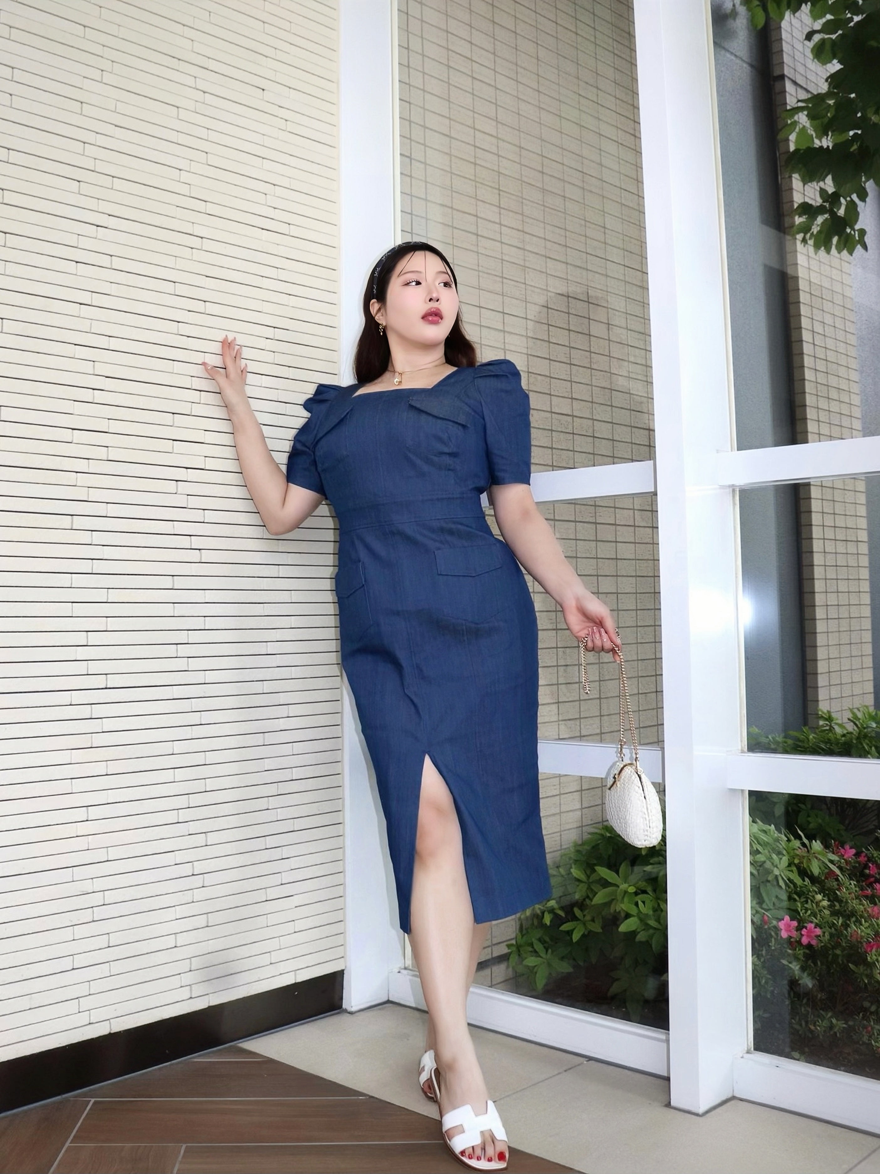 ✨早い者勝ち✨Sandro ニット ワンピース定価46,500 配色ラインニットワンピース/directed by Saaya Mizuno