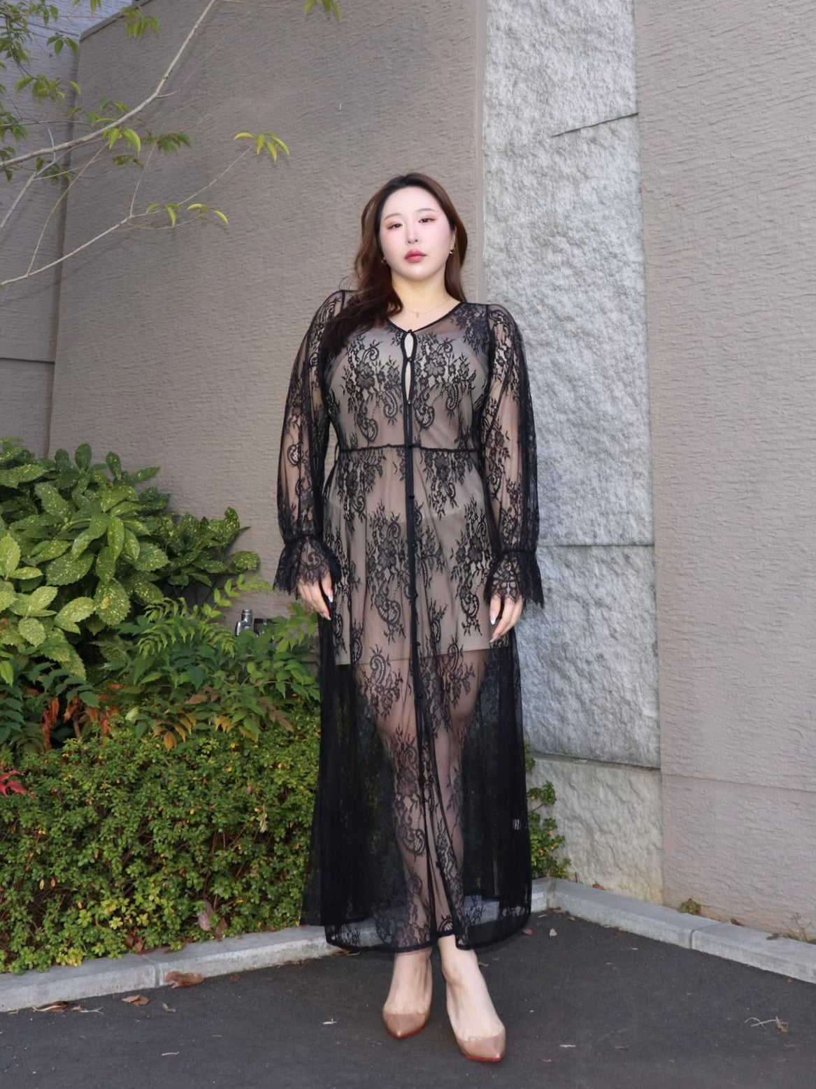 完全予約販売(2/3~2/9)   3末～4初発送予定　シアーレースワンピース　16,800円（18,400)税込み）