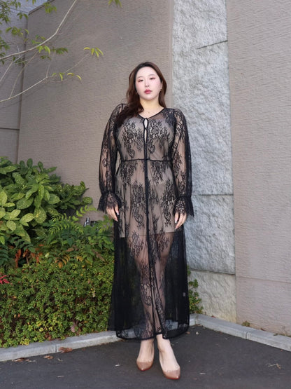 完全予約販売(2/3~2/9)   3末～4初発送予定　シアーレースワンピース　16,800円（18,400)税込み）