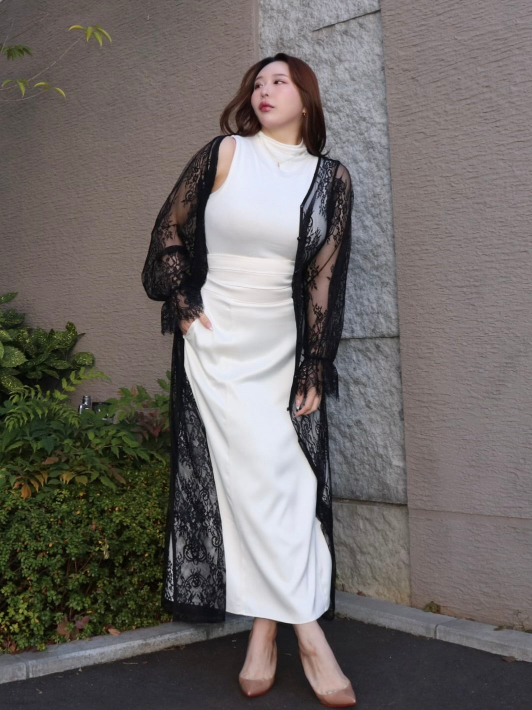 完全予約販売(2/3~2/9)   3末～4初発送予定　シアーレースワンピース　16,800円（18,400)税込み）