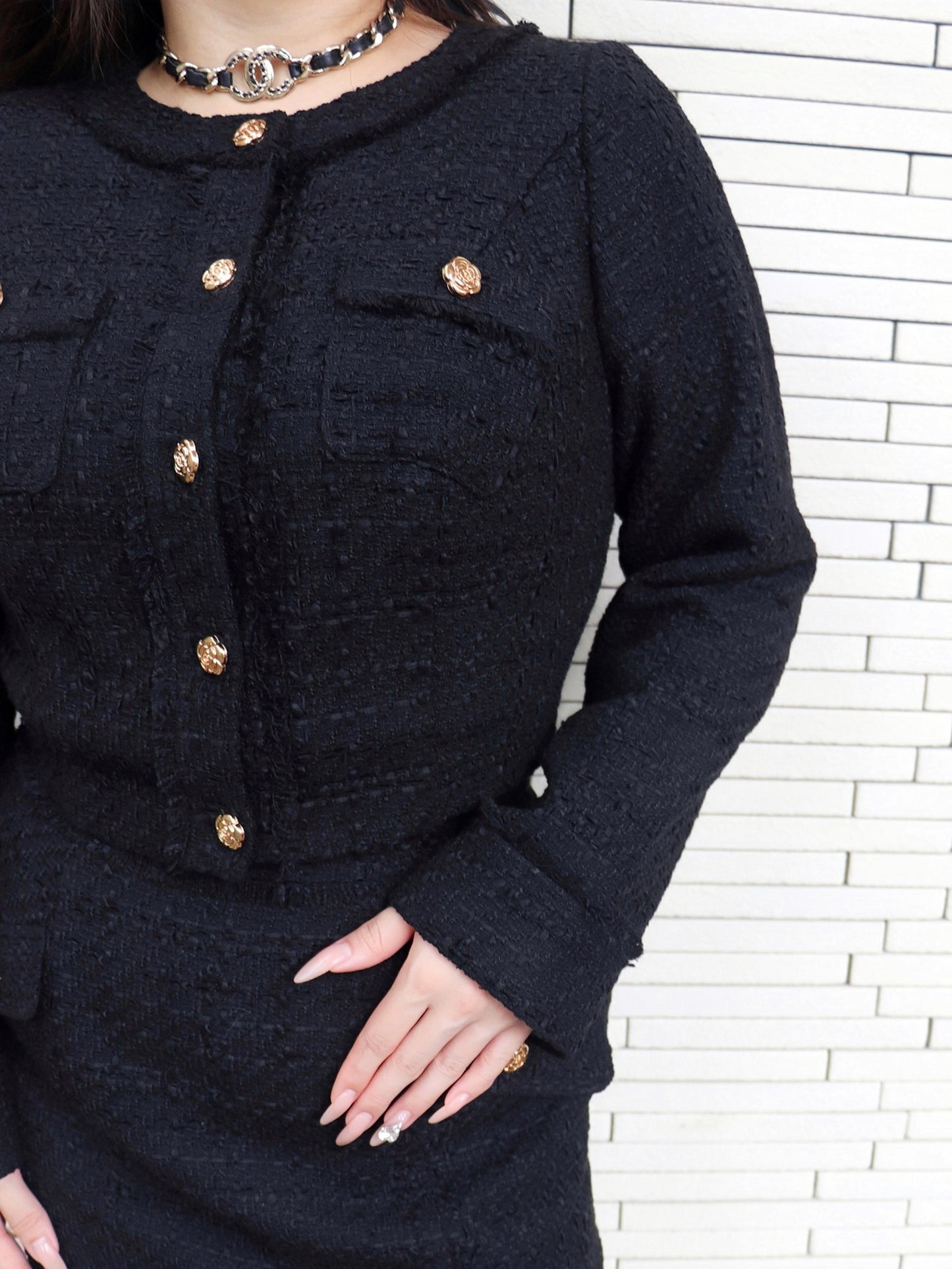 フリンジデザインツイードジャケット　18,000円（19,800税込み）