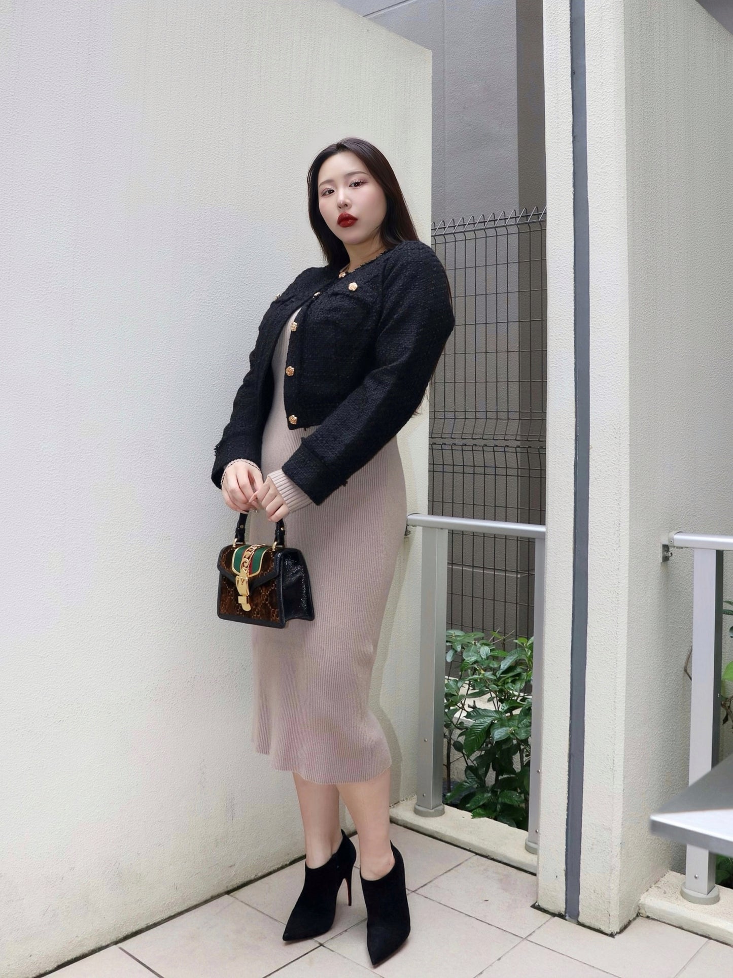 フリンジデザインツイードジャケット　18,000円（19,800税込み）