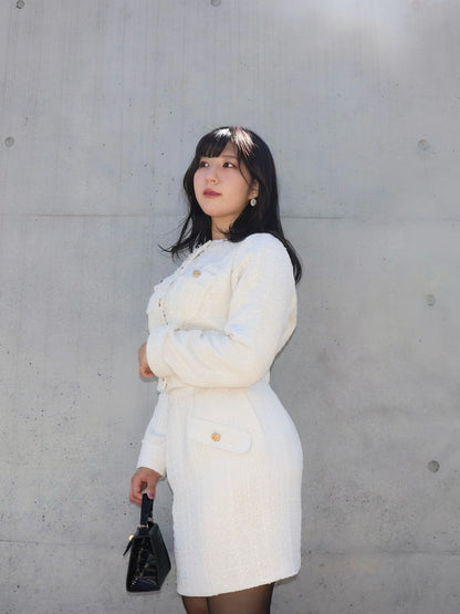 フリンジデザインツイードジャケット　18,000円（19,800税込み）