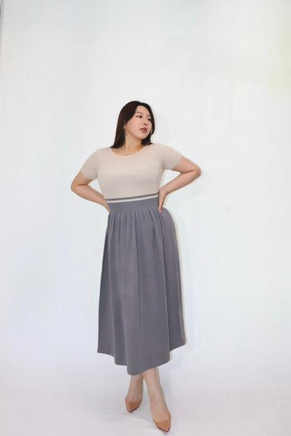 完全予約販売　(6/1~6/7)   7初~7中発送予定　配色ニットワンピース(11,000円税込み)