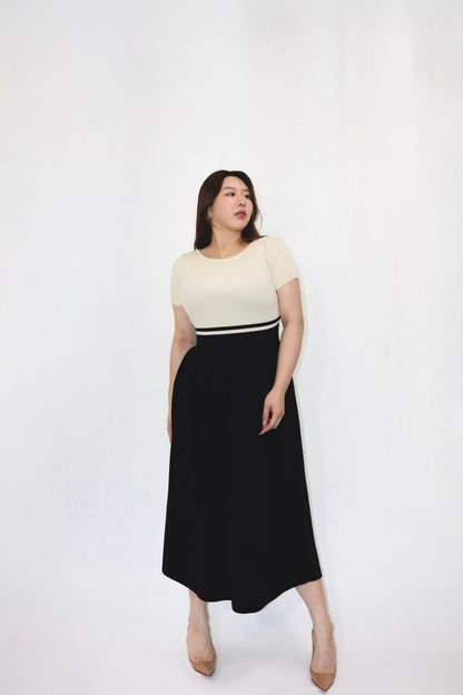 完全予約販売　(6/1~6/7)   7初~7中発送予定　配色ニットワンピース(11,000円税込み)