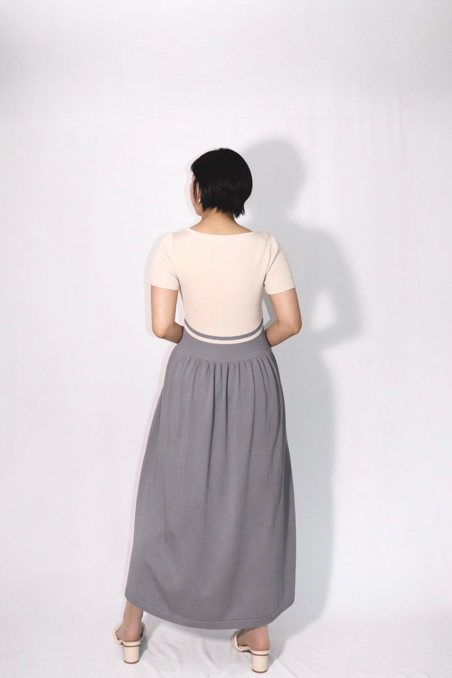 完全予約販売　(6/1~6/7)   7初~7中発送予定　配色ニットワンピース(11,000円税込み)