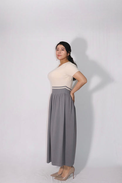 完全予約販売　(6/1~6/7)   7初~7中発送予定　配色ニットワンピース(11,000円税込み)