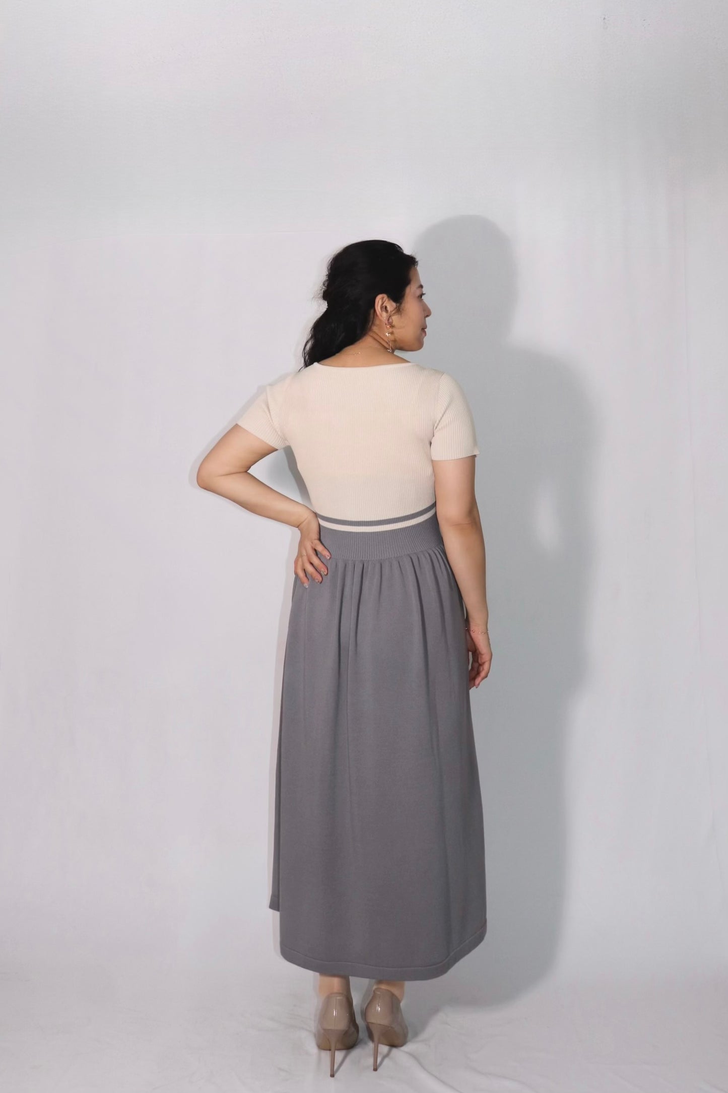 完全予約販売　(6/1~6/7)   7初~7中発送予定　配色ニットワンピース(11,000円税込み)