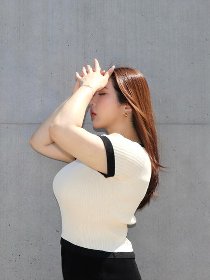 通常販売　３営業日以内に出荷　接触冷感サマーリブニット　6,800円（7,480円税込み)