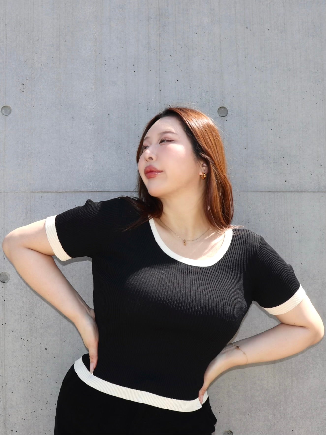 通常販売　３営業日以内に出荷　接触冷感サマーリブニット　6,800円（7,480円税込み)