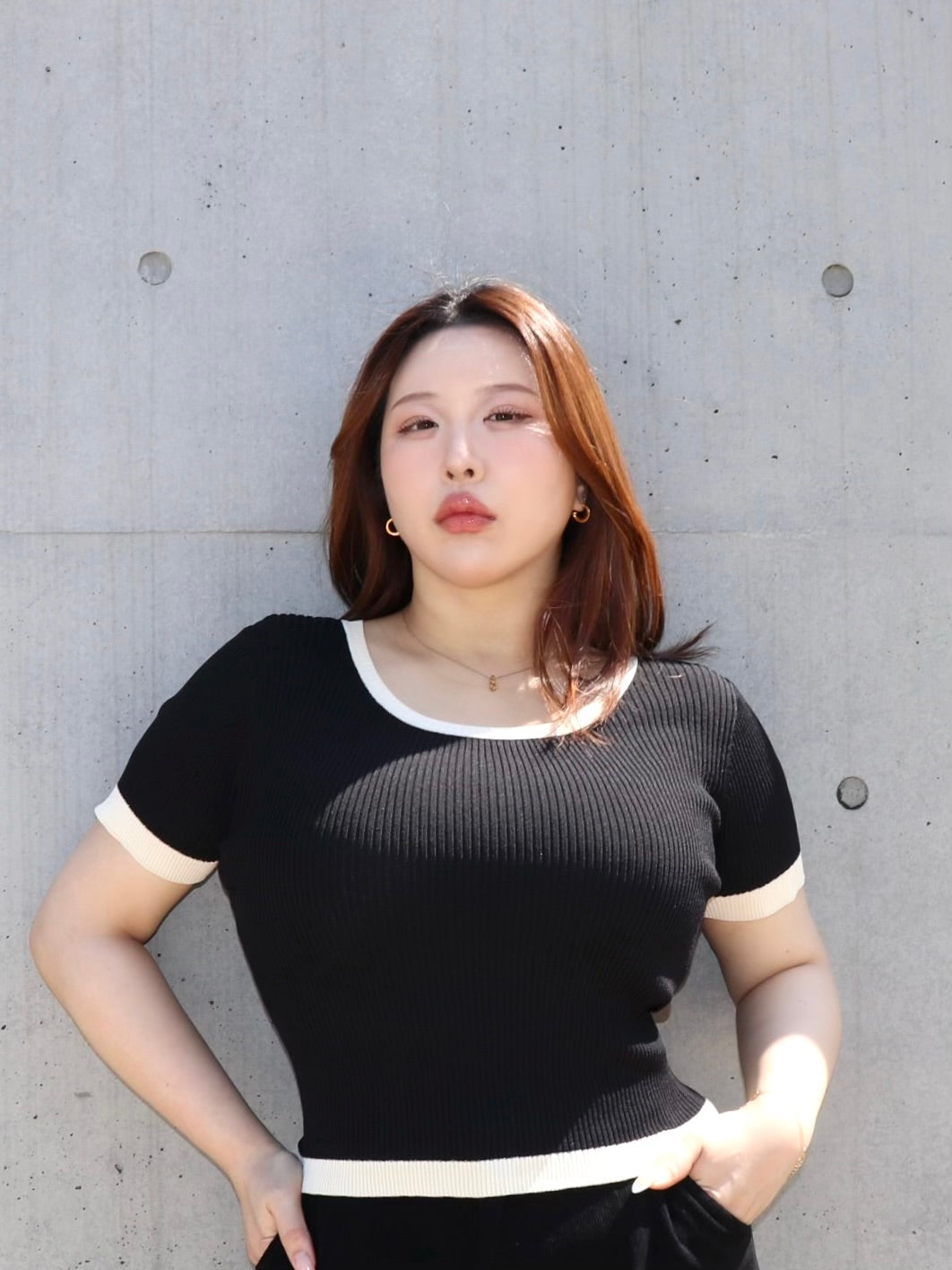 通常販売　３営業日以内に出荷　接触冷感サマーリブニット　6,800円（7,480円税込み)