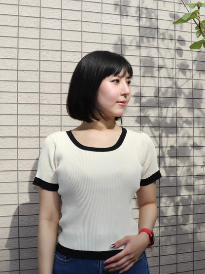 通常販売　３営業日以内に出荷　接触冷感サマーリブニット　6,800円（7,480円税込み)