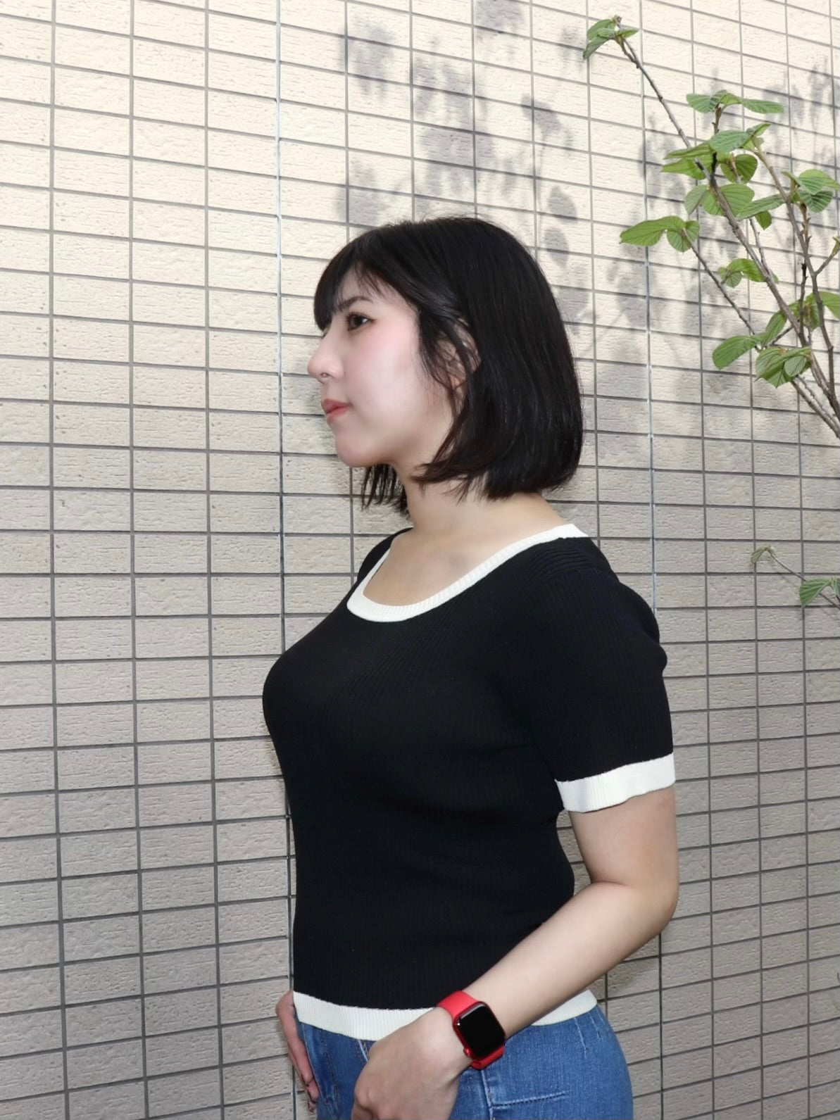 通常販売　３営業日以内に出荷　接触冷感サマーリブニット　6,800円（7,480円税込み)