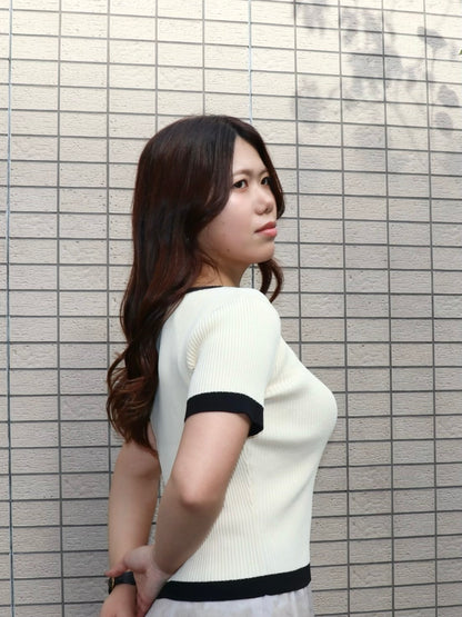 通常販売　３営業日以内に出荷　接触冷感サマーリブニット　6,800円（7,480円税込み)