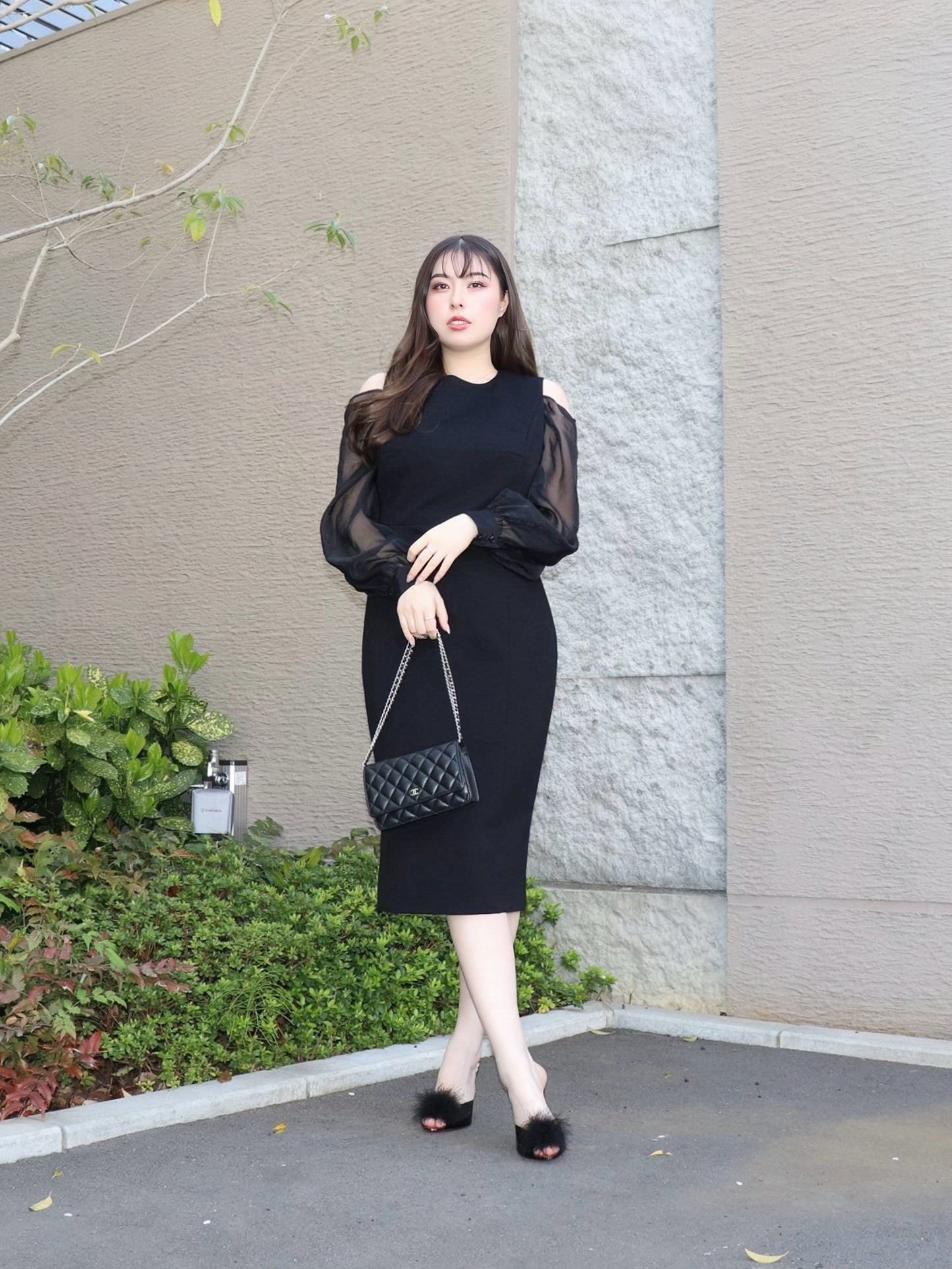 完全予約販売(4/21~4/29)   6中～６末発送予定　肩開きカットソーワンピース　29,000円（319,00税込み）