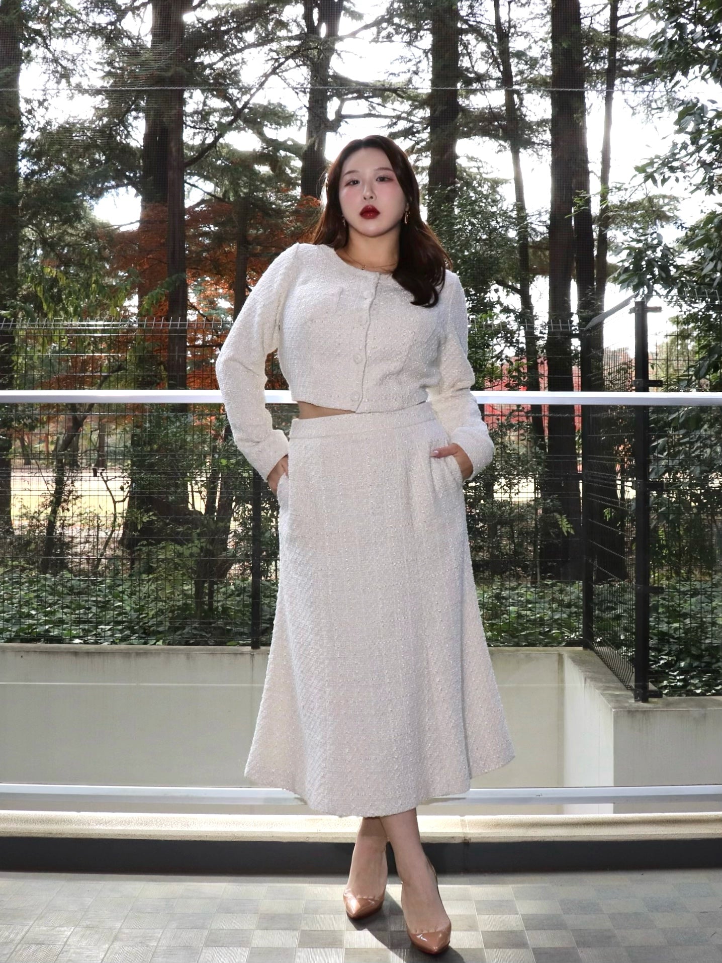 完全予約販売(12/21~28)   2中~2末発送予定　ツイードマーメイドスカート　17,000円（18,700円税込み)