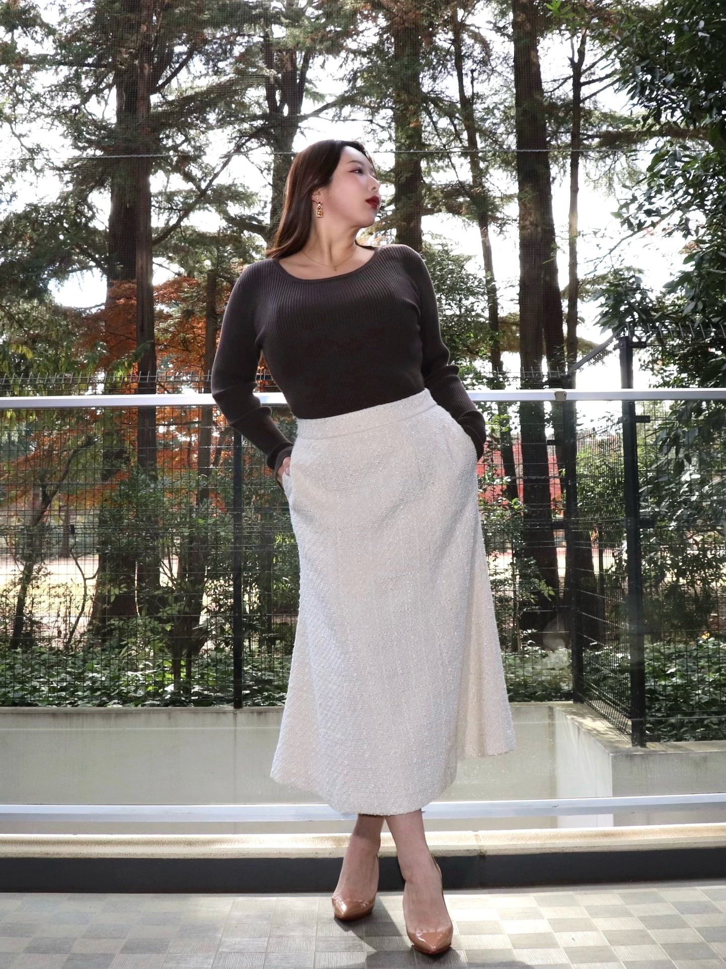 完全予約販売(12/21~28)   2中~2末発送予定　ツイードマーメイドスカート　17,000円（18,700円税込み)