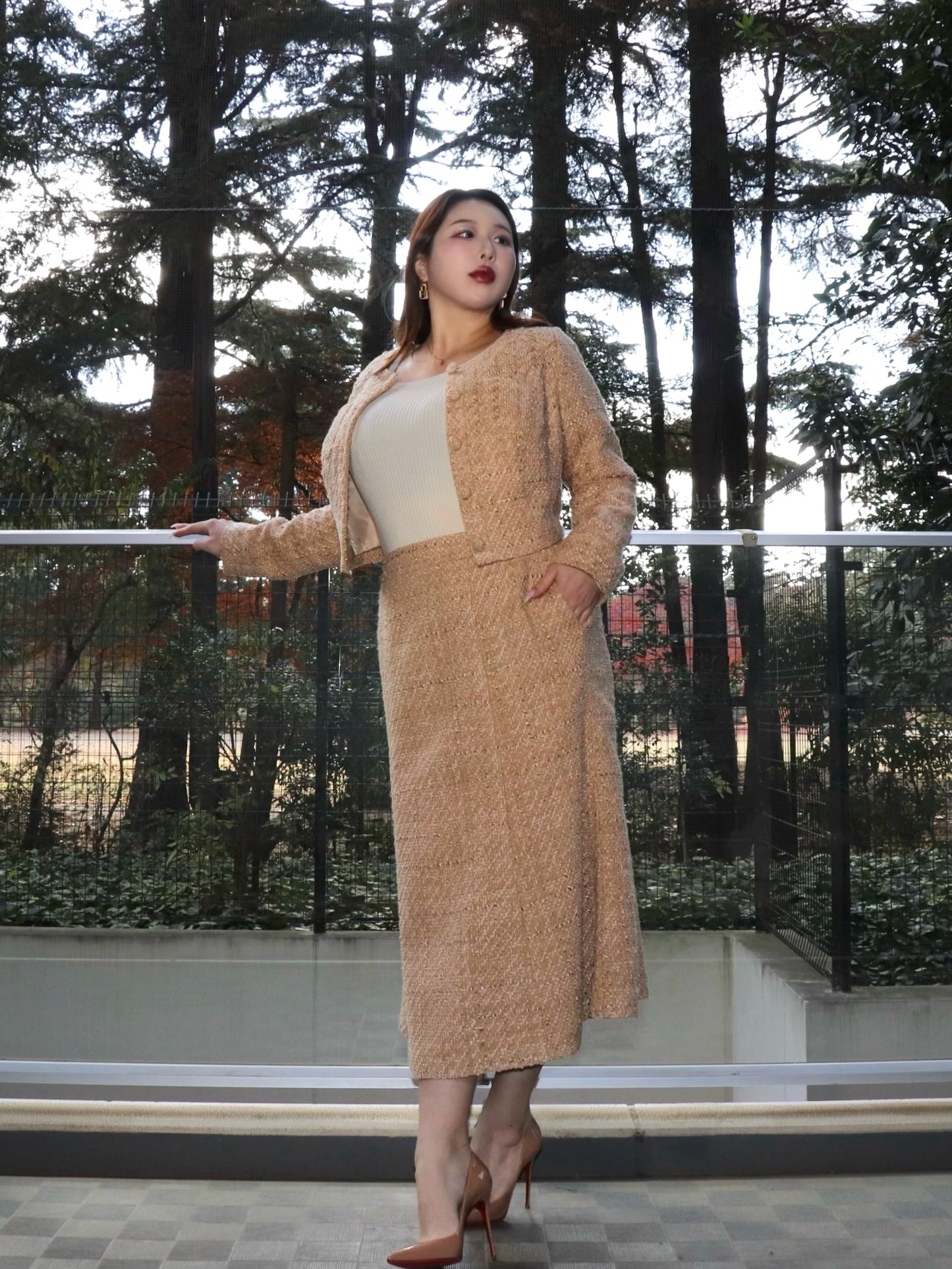 完全予約販売(12/21~28)   2中~2末発送予定　ツイードジャケット　21,000円（23,100円税込み)