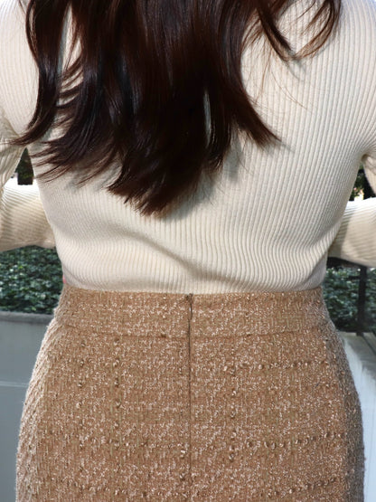 完全予約販売(12/21~28)   2中~2末発送予定　ツイードマーメイドスカート　17,000円（18,700円税込み)