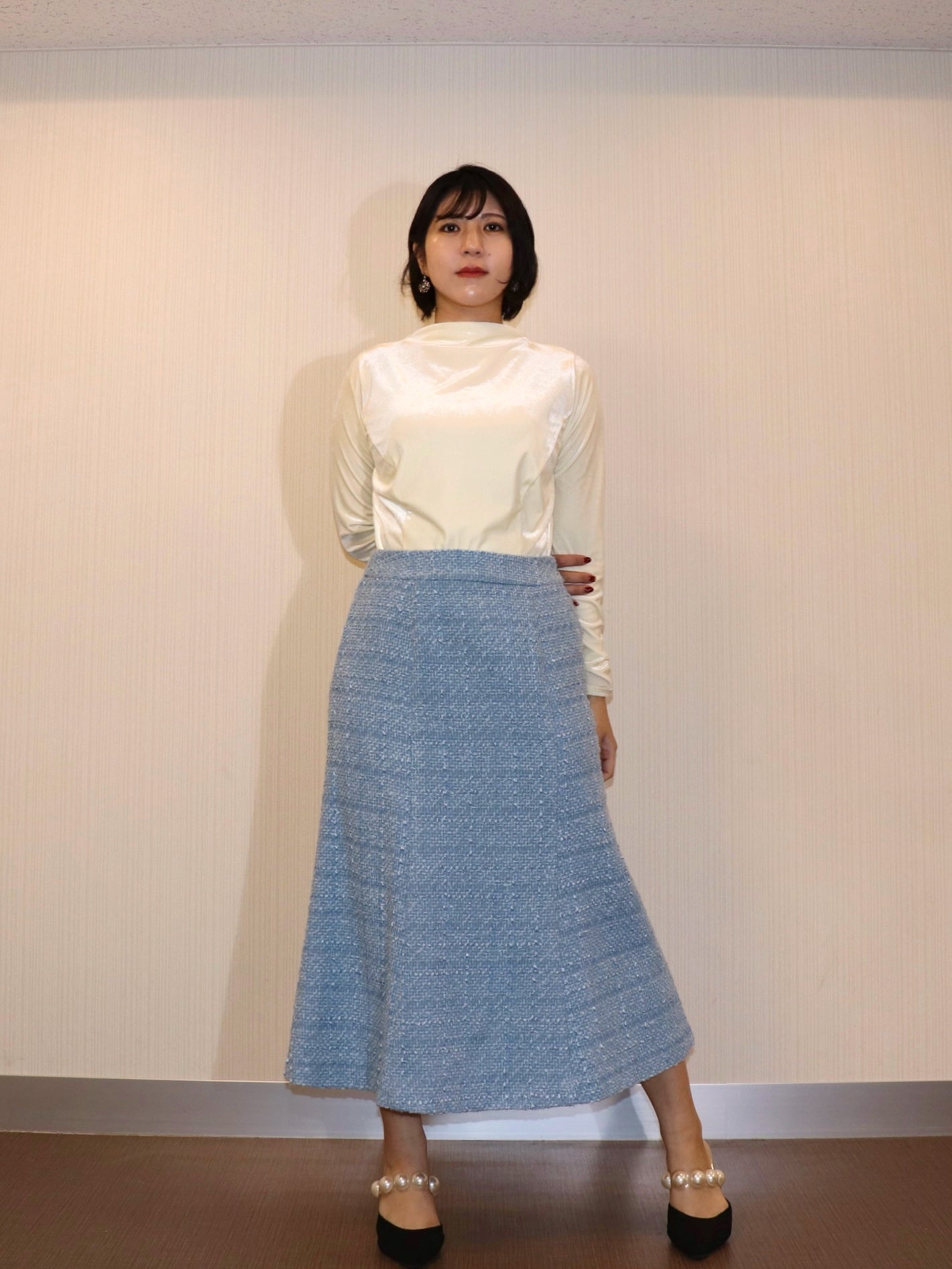 完全予約販売(12/21~28)   2中~2末発送予定　ツイードマーメイドスカート　17,000円（18,700円税込み)