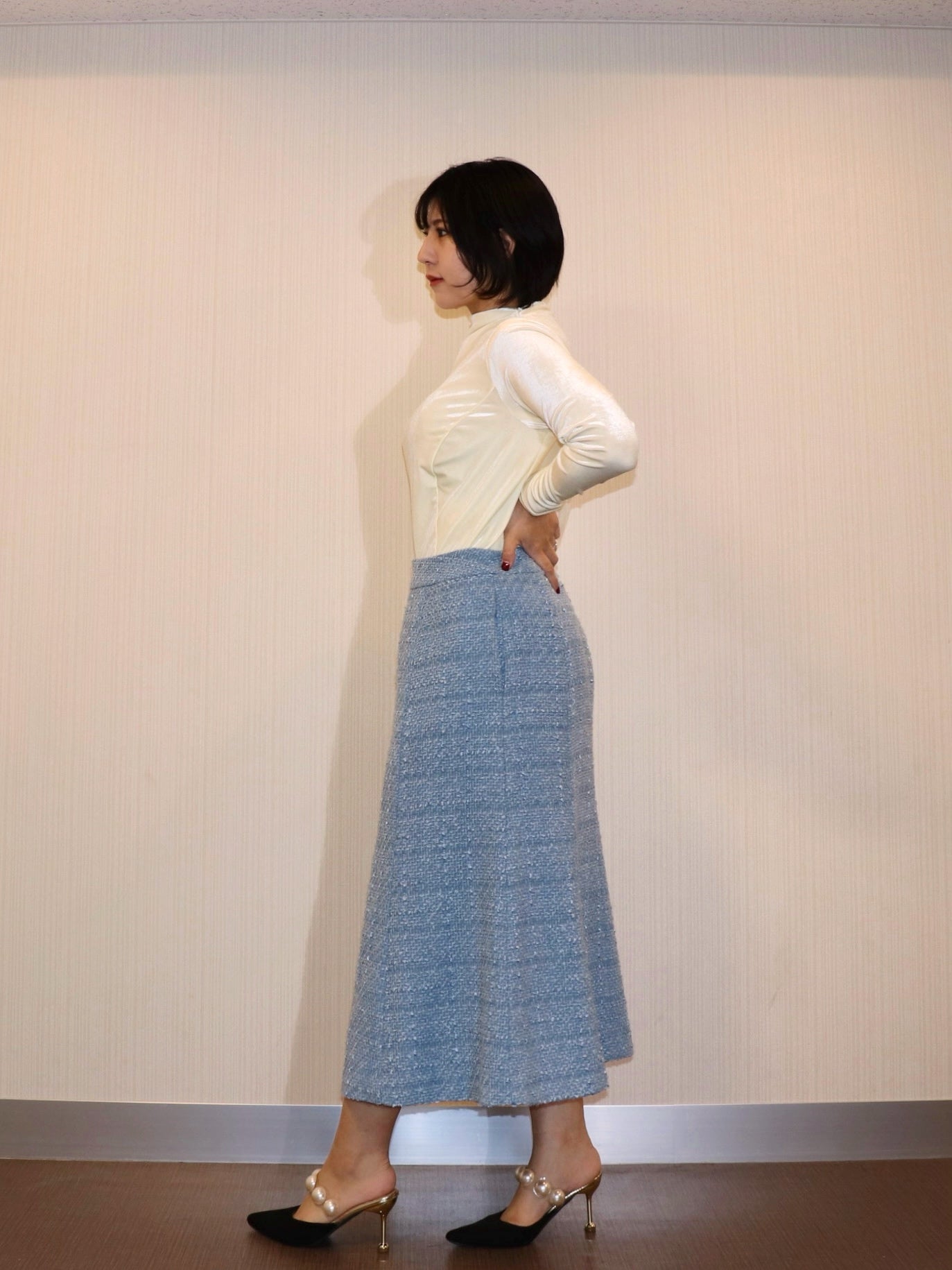 完全予約販売(12/21~28)   2中~2末発送予定　ツイードマーメイドスカート　17,000円（18,700円税込み)