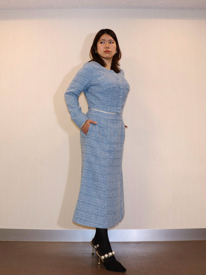 完全予約販売(12/21~28)   2中~2末発送予定　ツイードマーメイドスカート　17,000円（18,700円税込み)