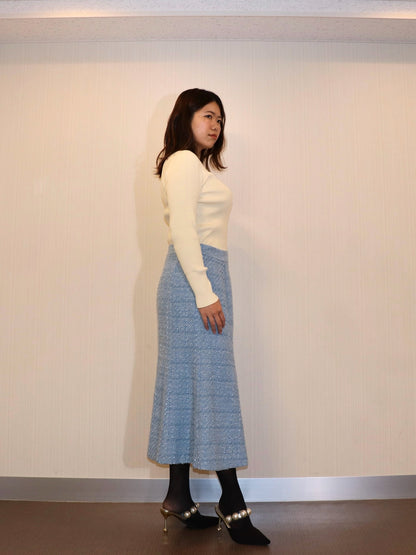 完全予約販売(12/21~28)   2中~2末発送予定　ツイードマーメイドスカート　17,000円（18,700円税込み)