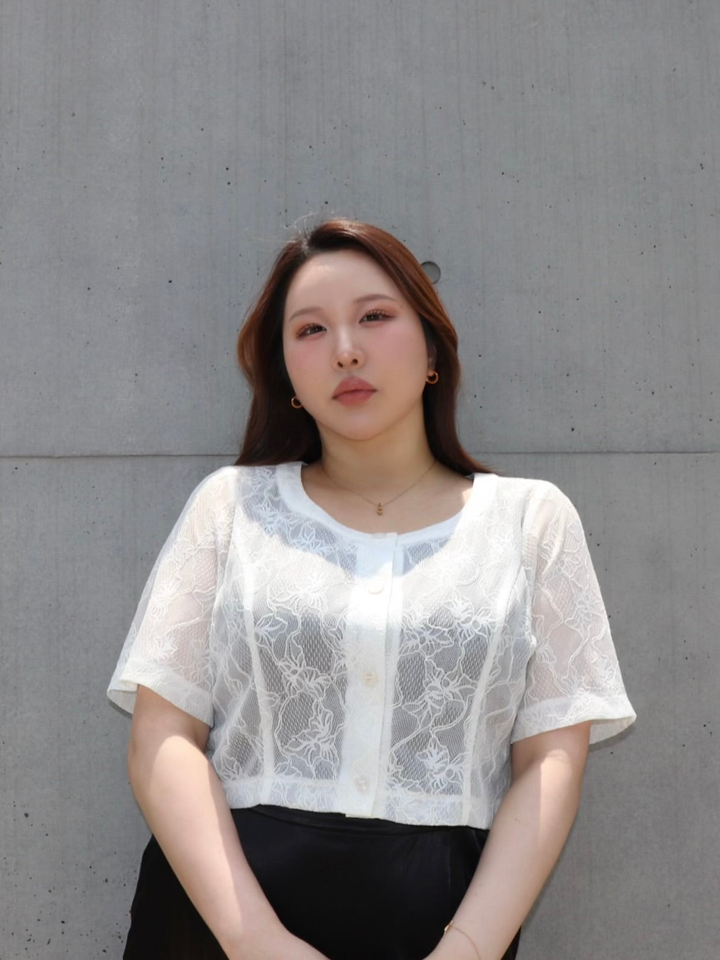 完全予約販売(6/22~6/29)  8初～８中発送予定　レース半袖羽織り　11,000円（12,100)税込み）