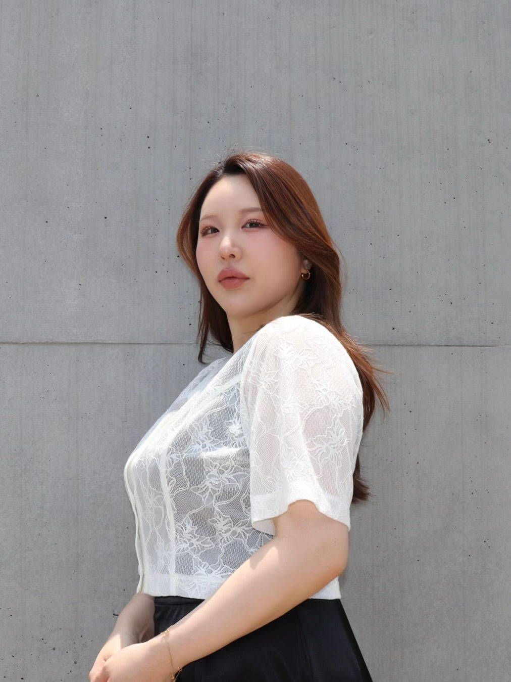 完全予約販売(6/22~6/29)  8初～８中発送予定　レース半袖羽織り　11,000円（12,100)税込み）