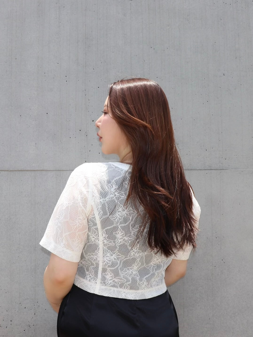 完全予約販売(6/22~6/29)  8初～８中発送予定　レース半袖羽織り　11,000円（12,100)税込み）
