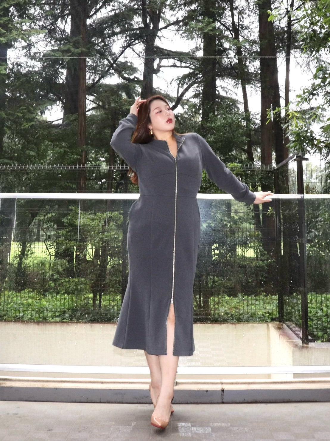 完全予約販売(10/4~10/12)   11中~11末発送予定　マーメイドジップワンピース　19,800円（21,780円税込み）